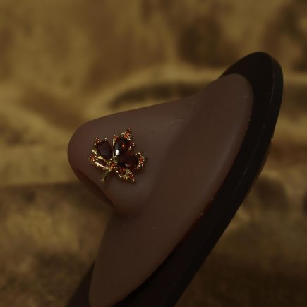 Leaf Shape Color Cute Nose Stud