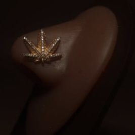 Mary J leaf Nose Stud Piercing Jewelry