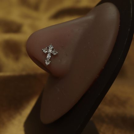 Minimalist Gothic Cross Tiny Nose Stud