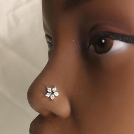 New Crystal Flower Nose Stud Jewelry