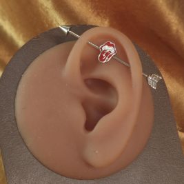 New Sexy Stick Tongue Industrial Barbell Body Piercing