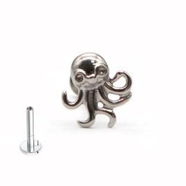 Ocean Octopus Titanium Labret Piercing
