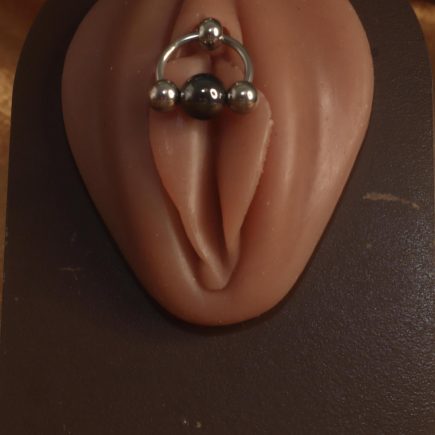 One Ball Three Silver  Genital Body Piercing Jewelry