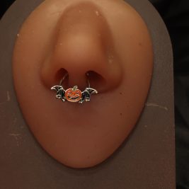Orange Pumpkin Septum with Wings