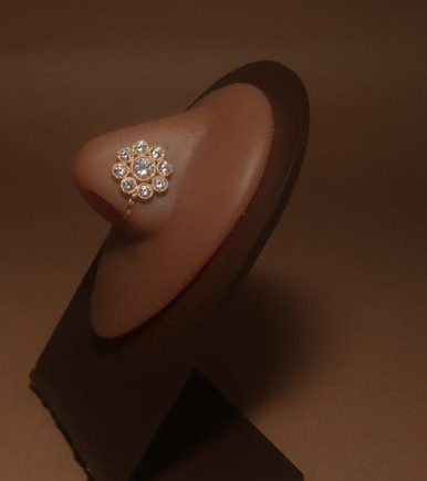 PHOENIX Circle Gem Nose Cuff CLIP-ON