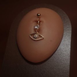 Dangling Evil Eye Navel Belly Button For Bringing Good Luck