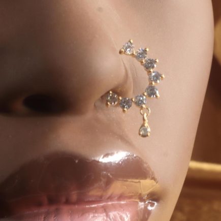 Small Cute Dangle Gem Nose Hoop Jewelry