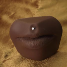 Sophisticated Titanium Lip Labret Ring Piercing