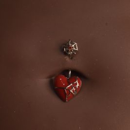 Spider Web Heart Belly Button Jewelry
