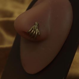 Spooky Skeleton Hand Holding Nose Piercing…pinxxh