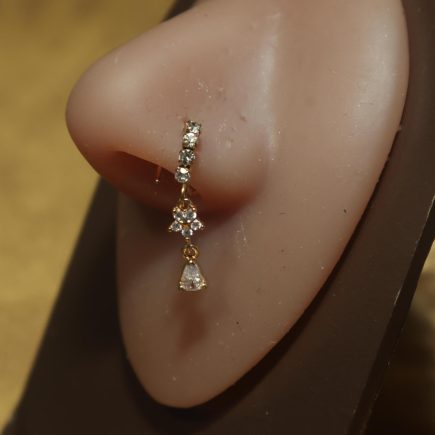 Star Drop Dangle Nose Hoop