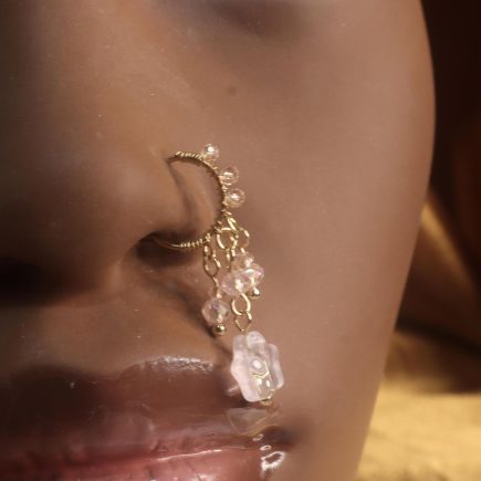 Star Handmade Pink Dangle Beads Nose Hoop Jewelry