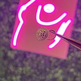 Star Inside Circle Nose Stud Corkscrew