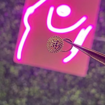 Star Inside Circle Nose Stud Corkscrew