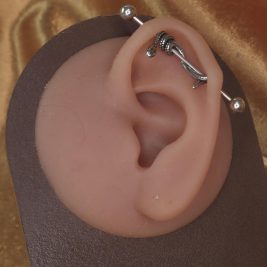 Steel Wrap Around Snake Industrial Barbell Body