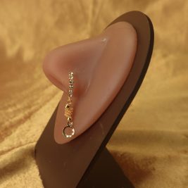 Stylish Dangling Nose Hoop with Circle Hanging