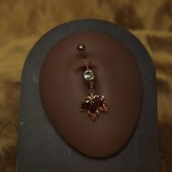 Stylish Fall Leaf Color Belly Button Ring