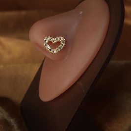 Stylish Heart Nose Stud