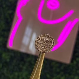 Swirl Lines In Circle Corkscrew Nose Stud