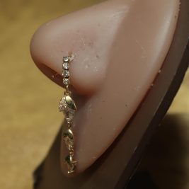 Three-Dangle Nose Hoop