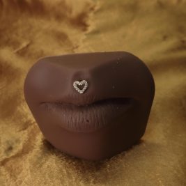 Trendy titanium Heart Shaped Lip labret Ring