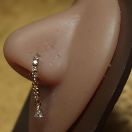 Triangle Charm Dangle Nose Hoop