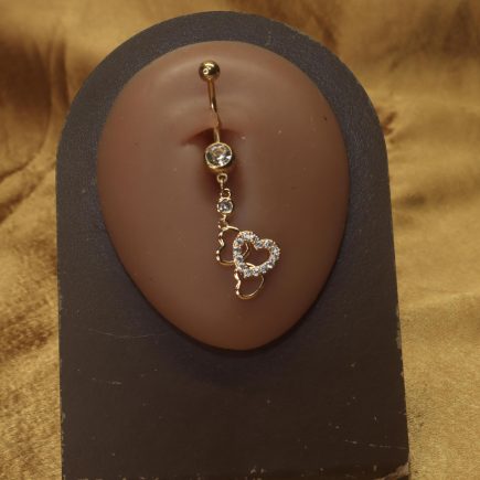 Triple Heart Belly Button Ring