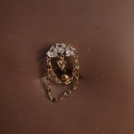 Triple Three Heart Dangle Navel Ring