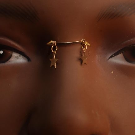 Two Star High Nostril Bridge Piercing