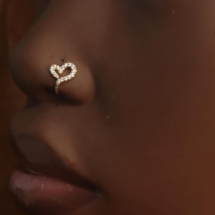Y2k Rich Heart Faux Nose Ring Cuff Jewelry