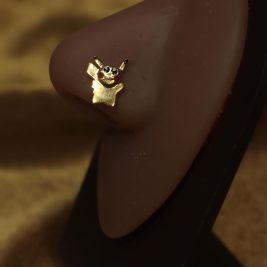 Yellow Character Lightning  Nose Stud