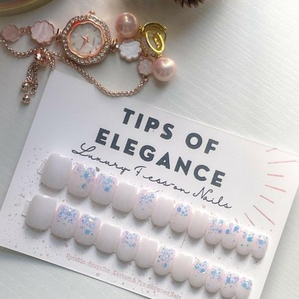 Sparkling White Wine | Ready to Ship Press-on Nails | 30 piece set