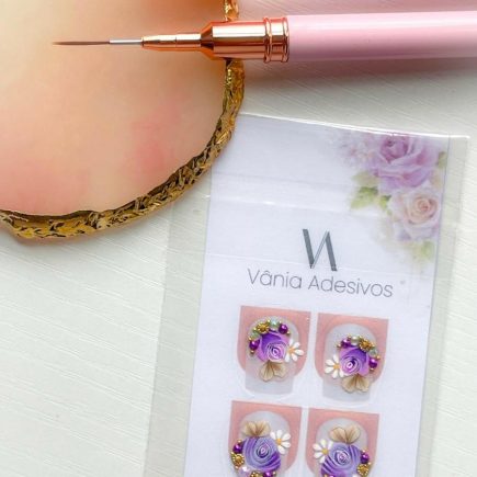 Nail Decals | Lavender Luxe  Roses | Luxury Handpainted Nail Art Decals