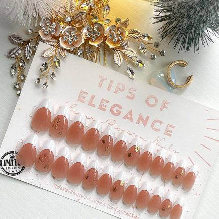 Golden Frost | Ready to Ship Press-on Nail set |30 piece