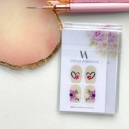Nail Decals |Rosé Blush Affair | Luxury Handpainted Nail Art Decals