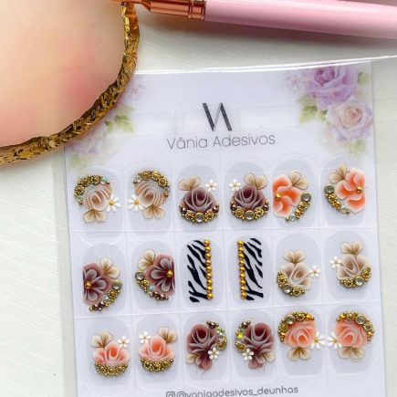 Nail Decals | Wild Bloom Luxe | Luxury Handpainted Nail Art Decals