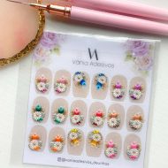 Nail Decals | Springtime Serenity | Luxury Handpainted Nail Art Decals