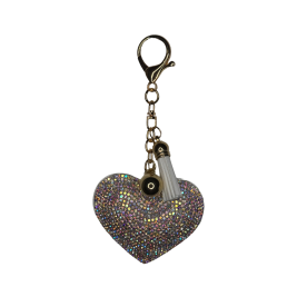 Heart Charm Purse Accessory | Silver