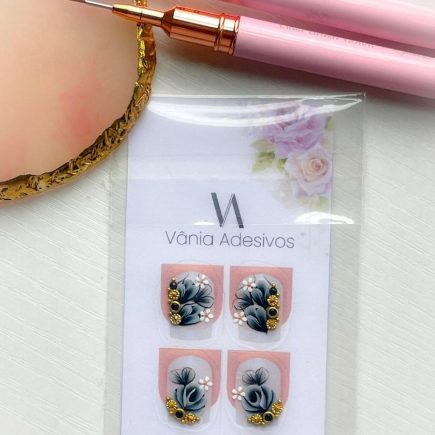 Nail Decals | Noir Enchantment | Luxury Handpainted Nail Art Decals