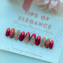 Garland | Christmas |Custom  Pre-Design Press-on Nail set