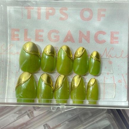 Mint Green Matcha | Pre-Designed Custom Press-on Nail Set