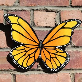 Golden Butterfly Wall Piece
