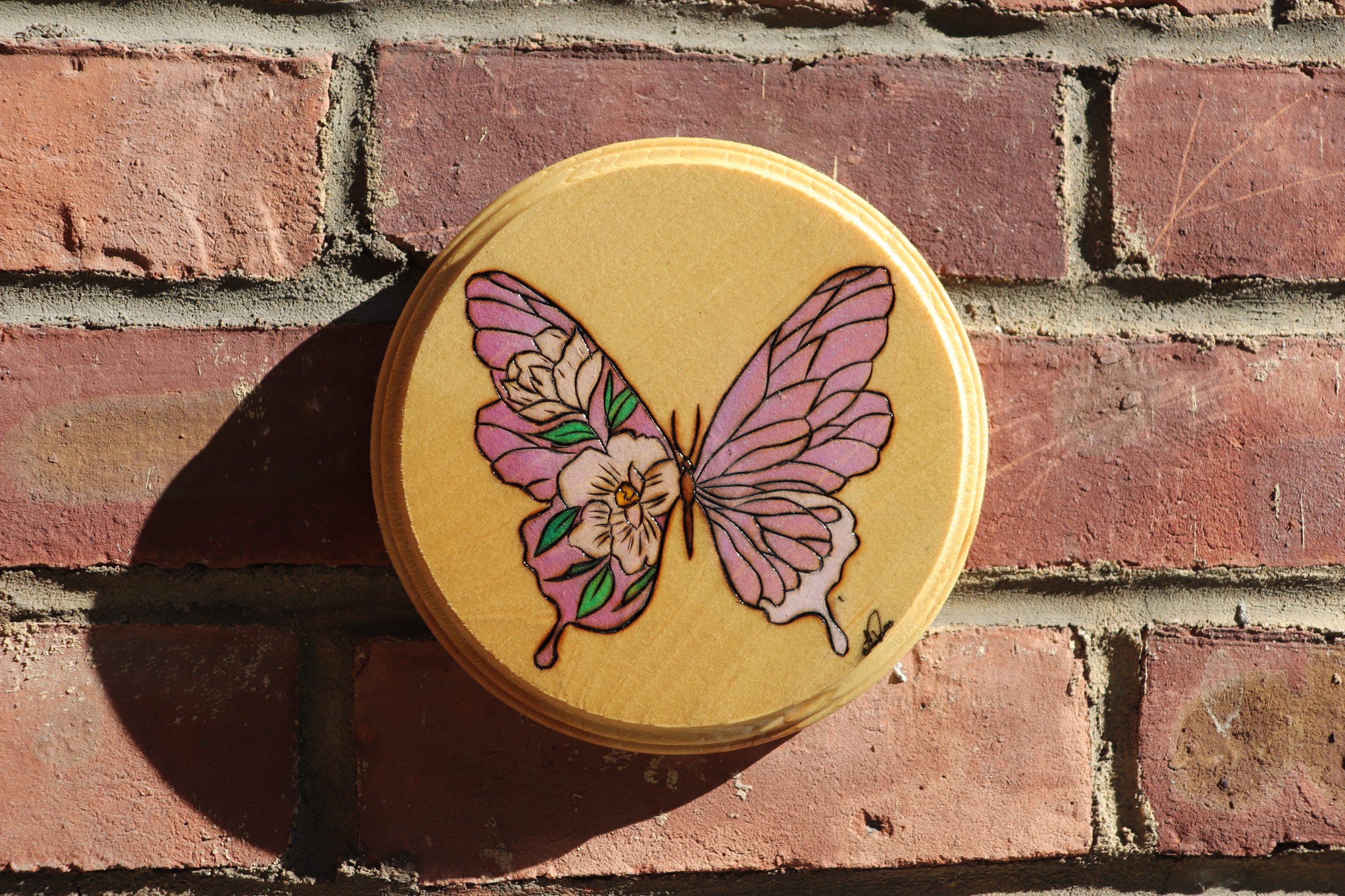 Purple Floral Butterfly