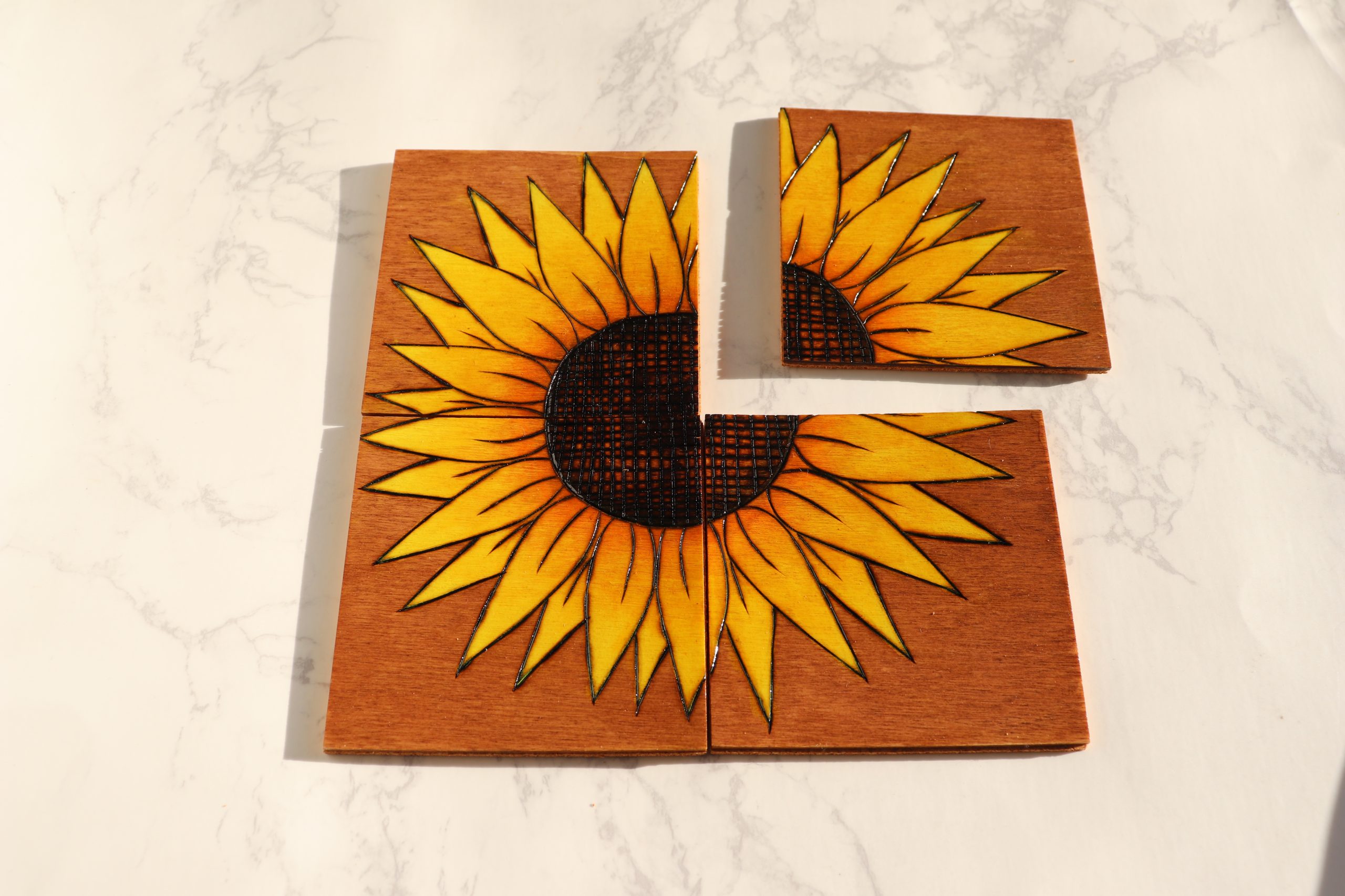 Sunflower Coaster Set