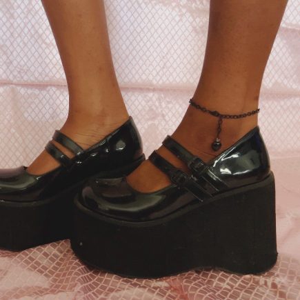 Black Heart Anklet