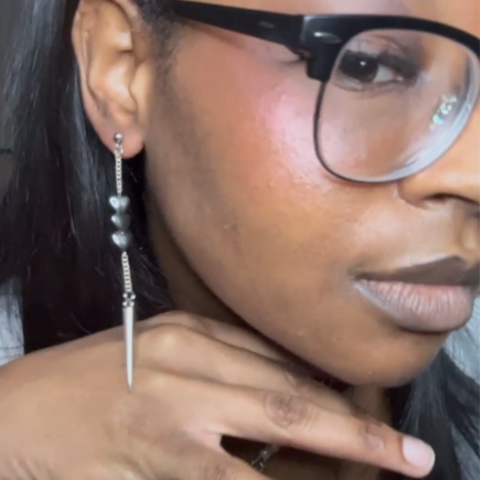 Black Heart Earrings