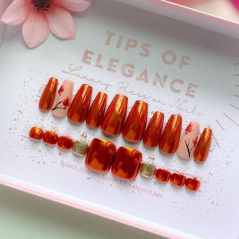 Pumpkin Spice Mani-Pedi Bundle | Pre-Desgin Custom Press-on Nail Set