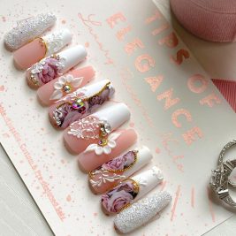Glamorous | Wedding/Bridal | Pre-Design Custom Press-on Nail Set