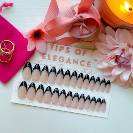 Black Tie | Ready to Ship Press on Nail| 30 Piece Set
