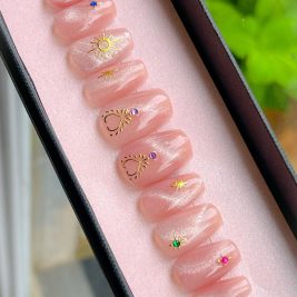 Enchanted Rose (cat eye) | Pre-Design Custom Press-on Nail Set